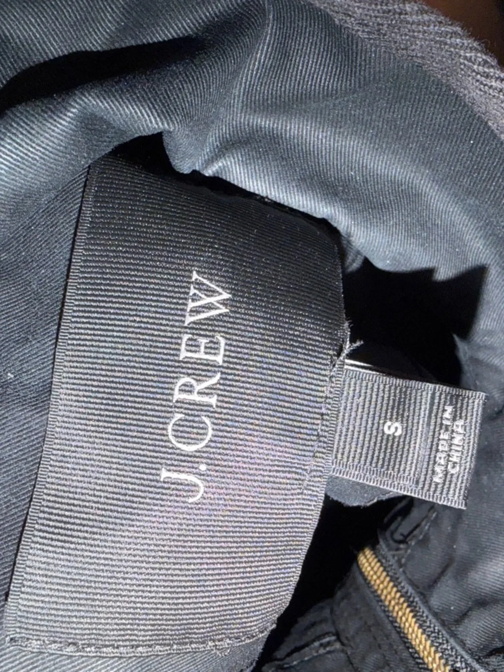 J. Crew Black Utility Jacket with Gold Snap Buttons